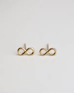 14k Infinity Stud Earrings