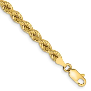 14k Yellow Gold 4.00-mm Handmade Rope Chain