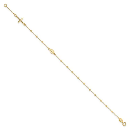 14ky Gold  Rosary Bracelet