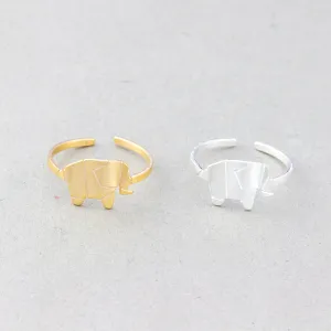 2018 Unique Origami Elephant Rings For Women