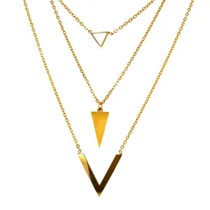 3 in 1 Triangles Necklace