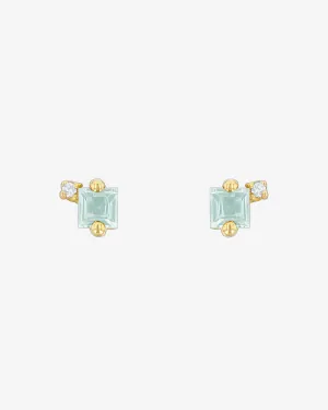 Amalfi Princess Burst Green Amethyst Studs