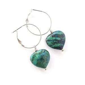 Amie: Heart Hoop Earrings