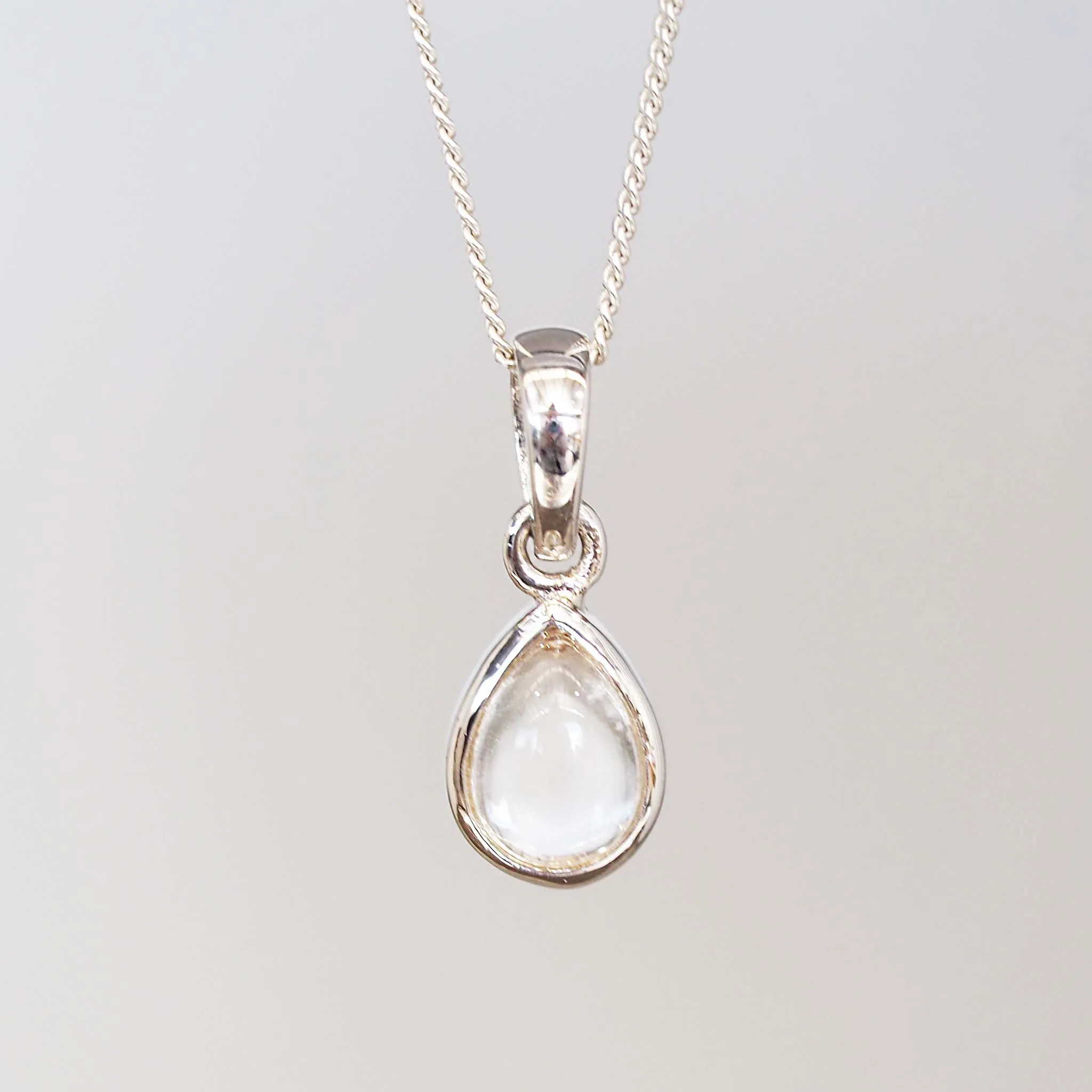 April Birthstone Necklace - Herkimer