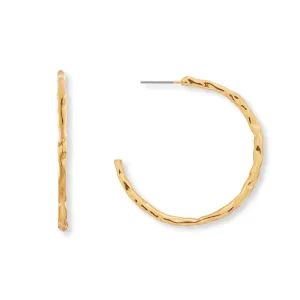 Aspen Gold Textured Hoops