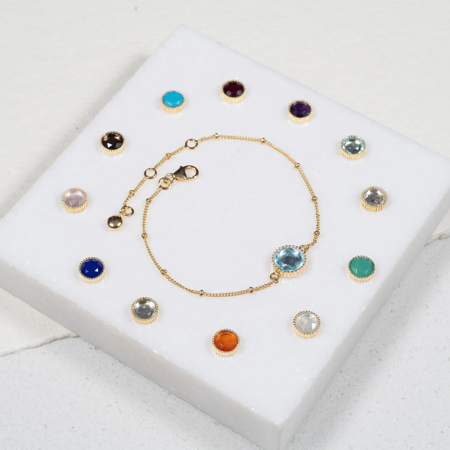 Barcelona Birthstone Gold Vermeil Bracelet