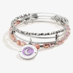 Be the Guiding Force' Charm   Beaded Bangles, Set of 3