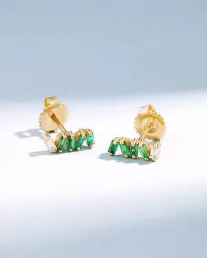 Bold Emerald Studs