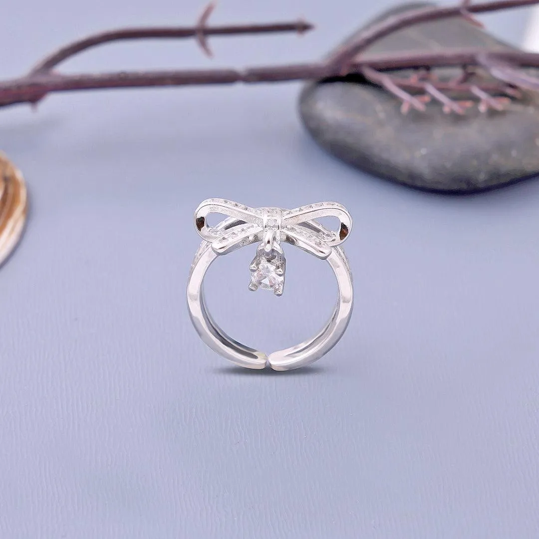 Bow Tie Shape Diamond Unique Ring