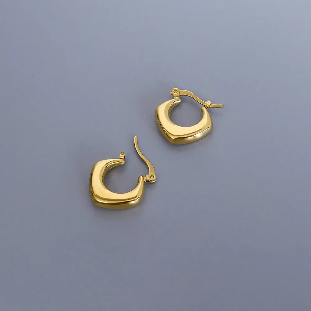 Boxed 2 Pairs of Sylvia Earrings Set in Gold