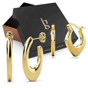 Boxed 2 Pairs of Sylvia Earrings Set in Gold