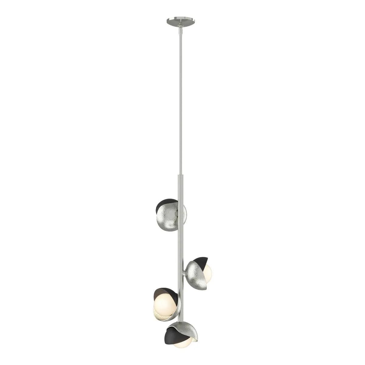 Brooklyn 12 in. 4 lights Pendant Light Sterling finish