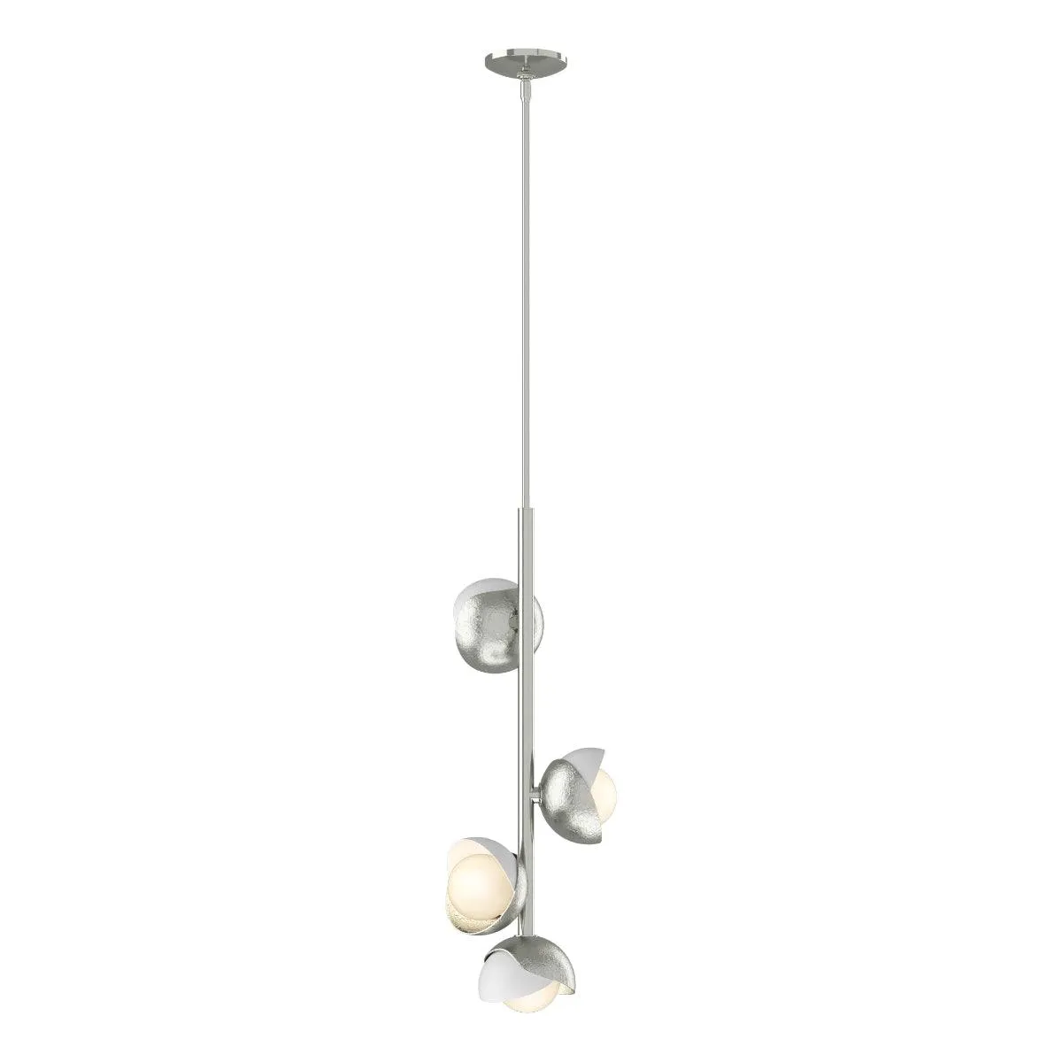 Brooklyn 12 in. 4 lights Pendant Light Sterling finish