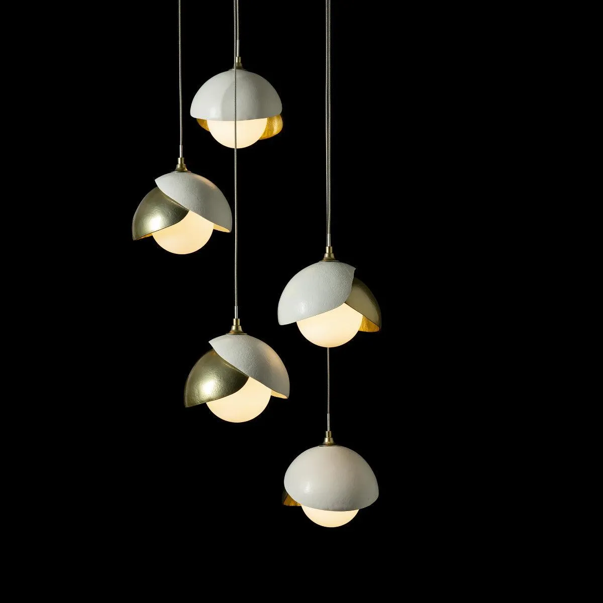 Brooklyn 16 in. 5 lights Long Pendant Light Soft Gold Finish