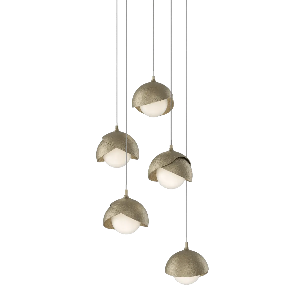 Brooklyn 16 in. 5 lights Long Pendant Light Soft Gold Finish