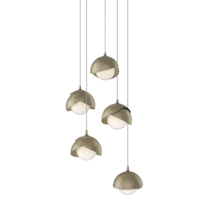 Brooklyn 16 in. 5 lights Long Pendant Light Soft Gold Finish