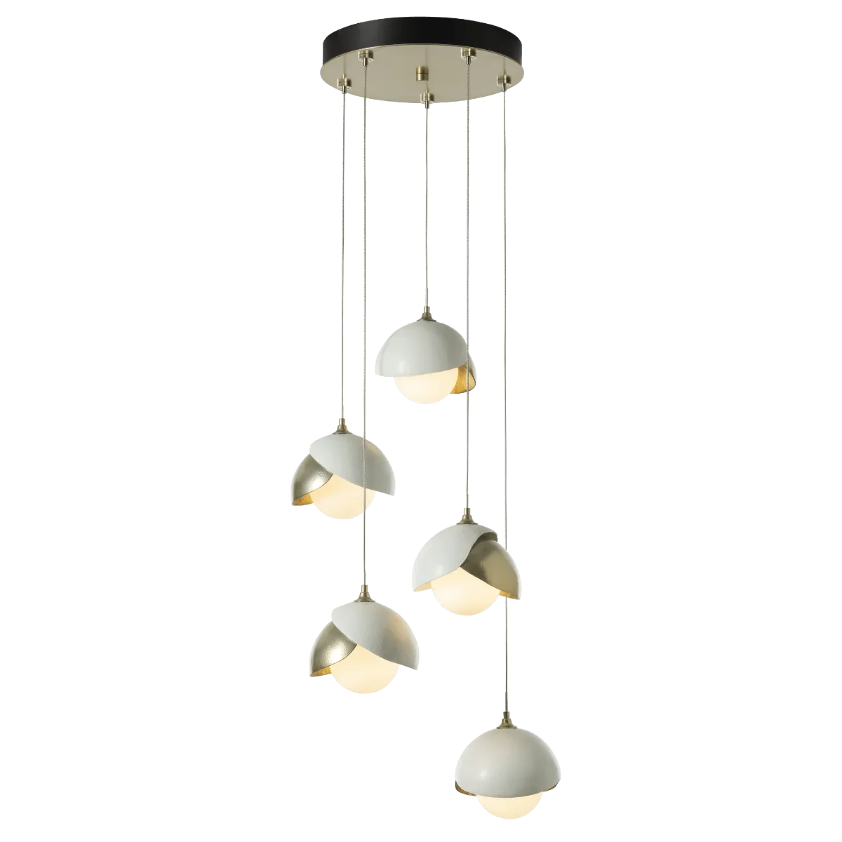 Brooklyn 16 in. 5 lights Long Pendant Light Soft Gold Finish