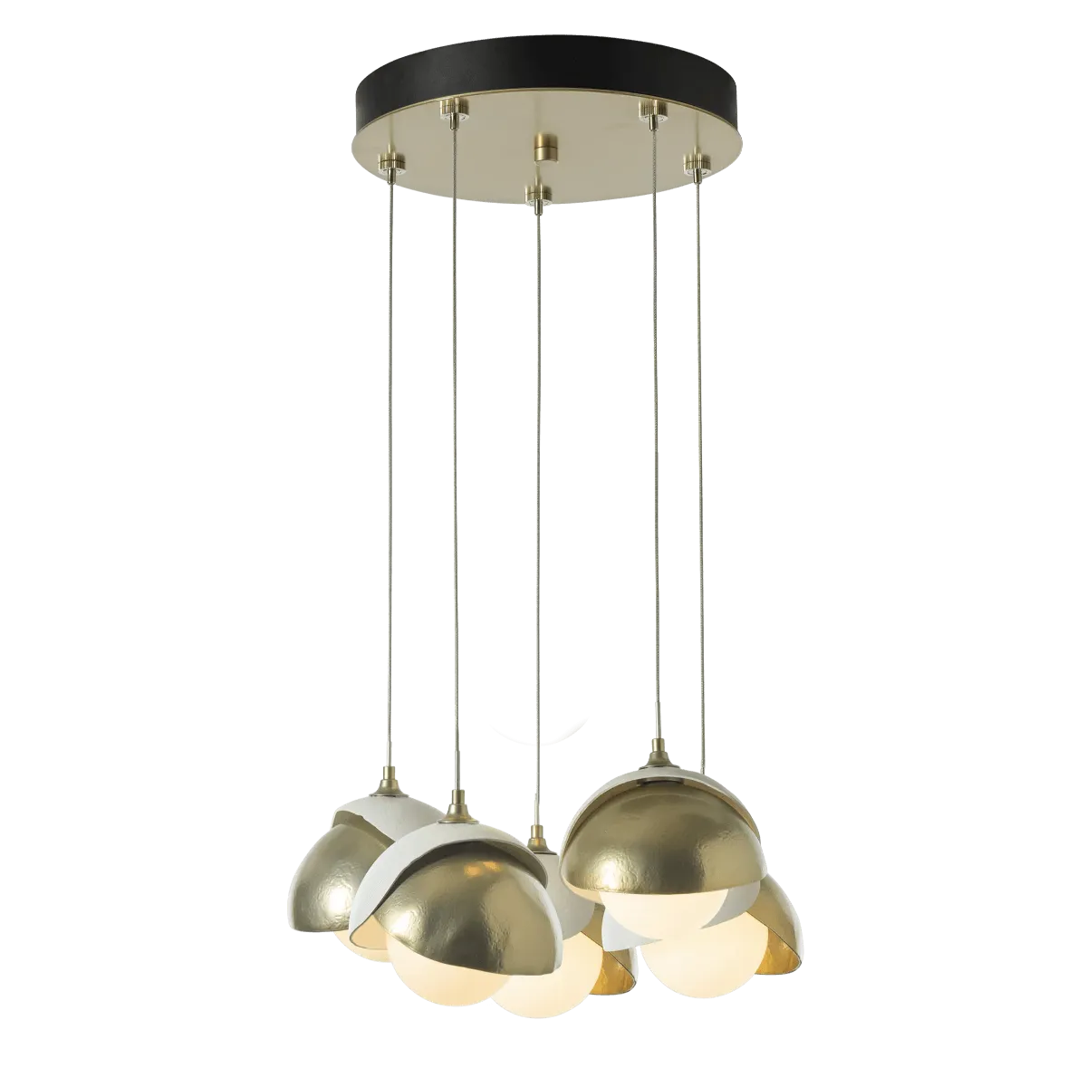 Brooklyn 16 in. 5 lights Long Pendant Light Soft Gold Finish