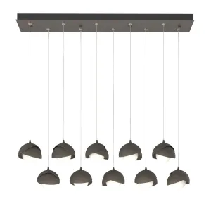 Brooklyn 45 in. 10 Lights Standard Pendant Light Dark Smoke finish