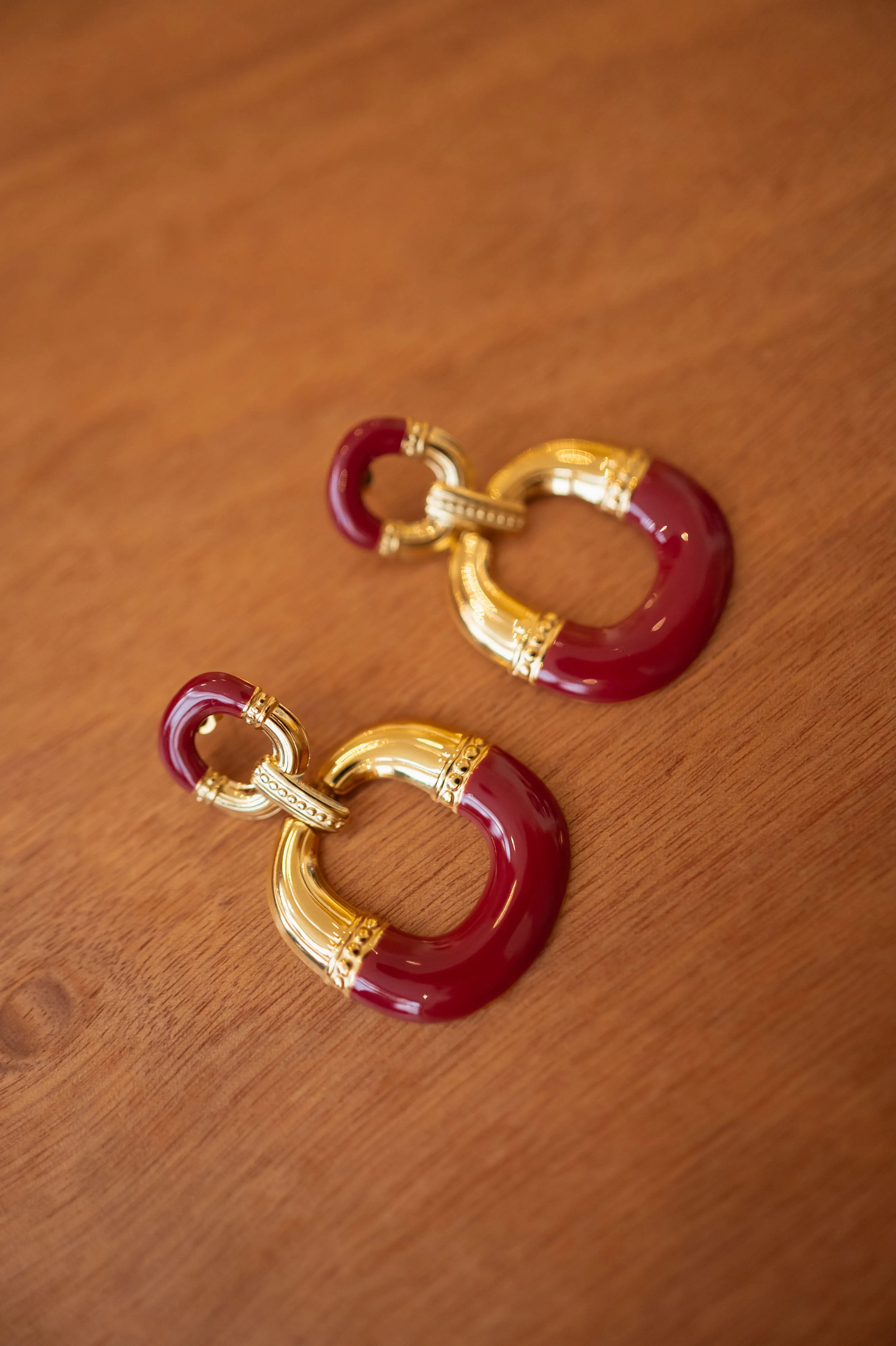 Burgundy Fexi Earrings