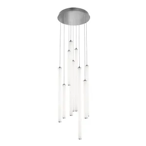 Caden 24 in. 9 Lights LED Pendant Light Satin Nickel Finish