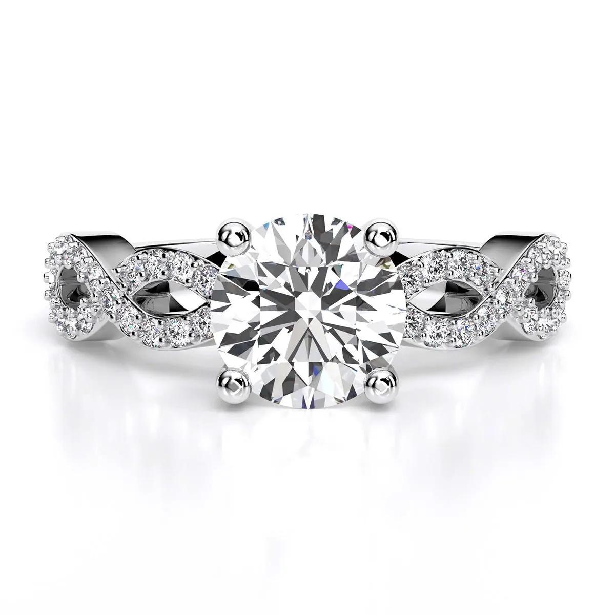 Camellia - Round Diamond Engagement Ring