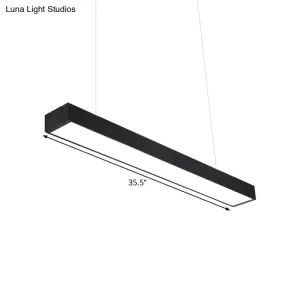 Contemporary LED Ceiling Light Fixture in Sleek Black - Available in 3 Widths