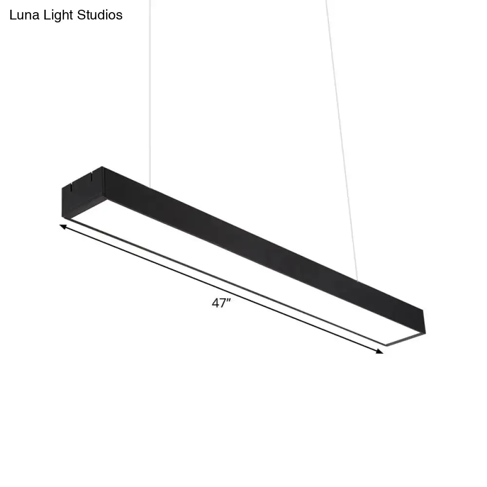 Contemporary LED Ceiling Light Fixture in Sleek Black - Available in 3 Widths