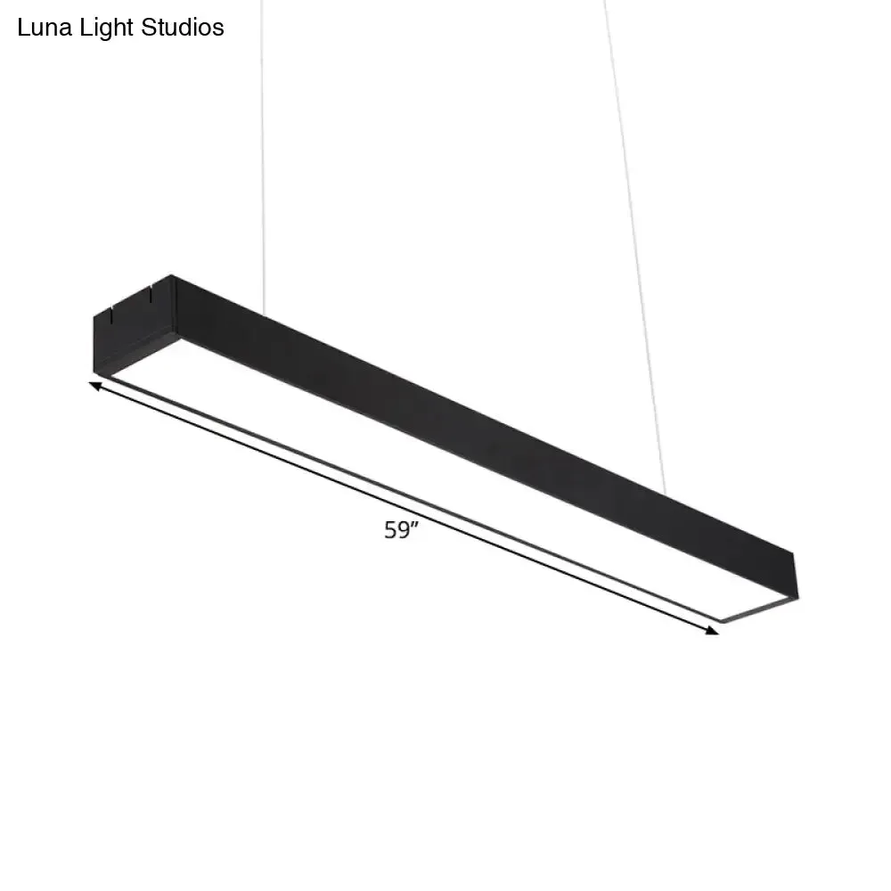 Contemporary LED Ceiling Light Fixture in Sleek Black - Available in 3 Widths