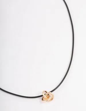 Dainty Gold Knot Adjustable Cord Choker