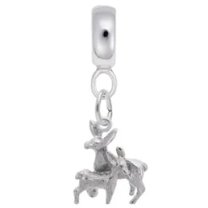 Doeandfawn Charm Dangle Bead In Sterling Silver