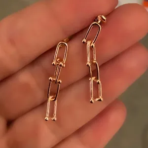 Earring with Thick Chains