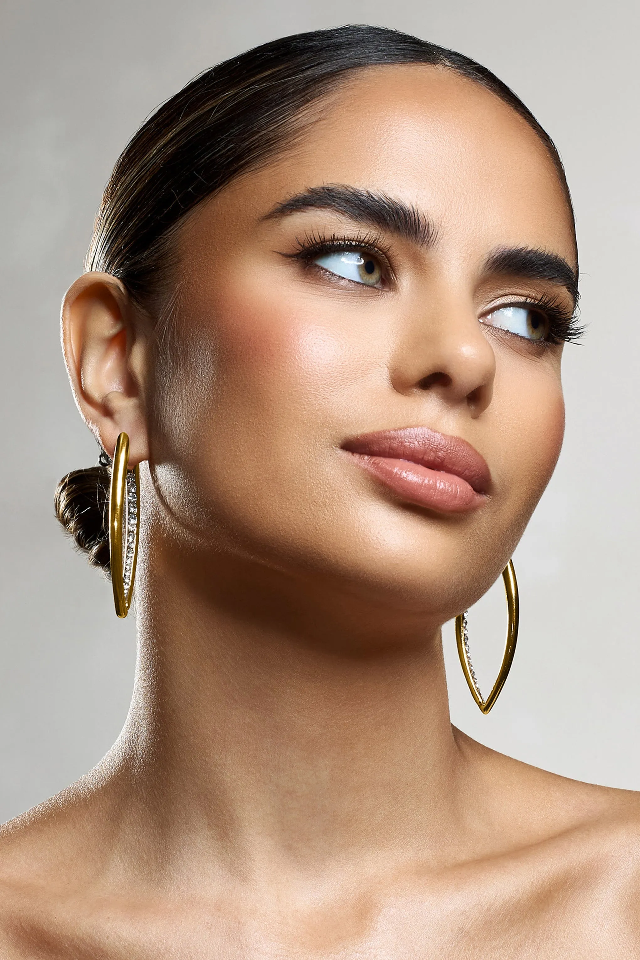 Effortless | Gold Diamante Dangle Earrings