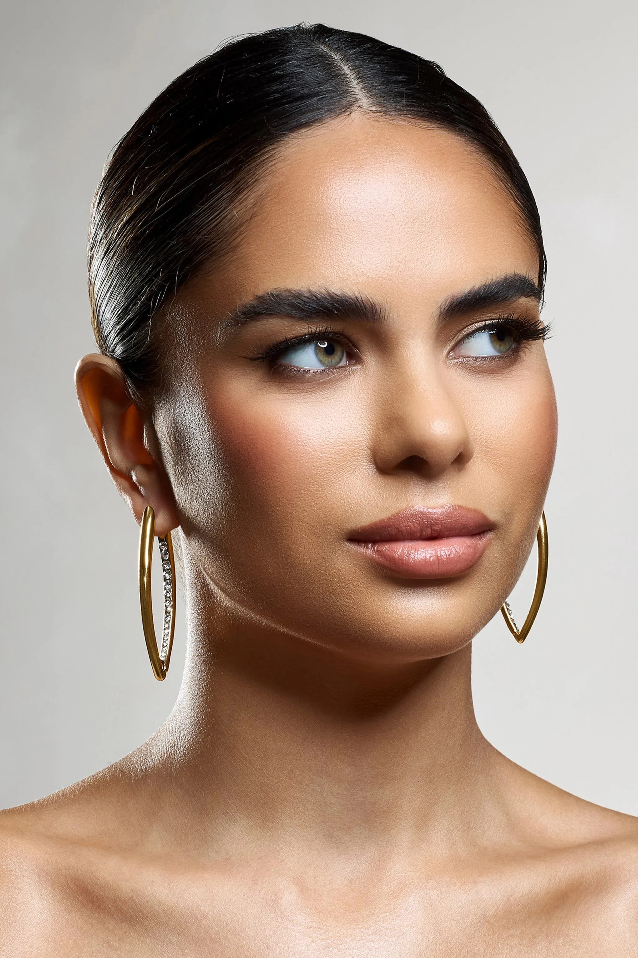 Effortless | Gold Diamante Dangle Earrings