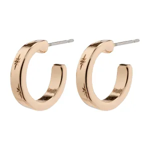 EFIA huggie hoop earrings rosegold-plated