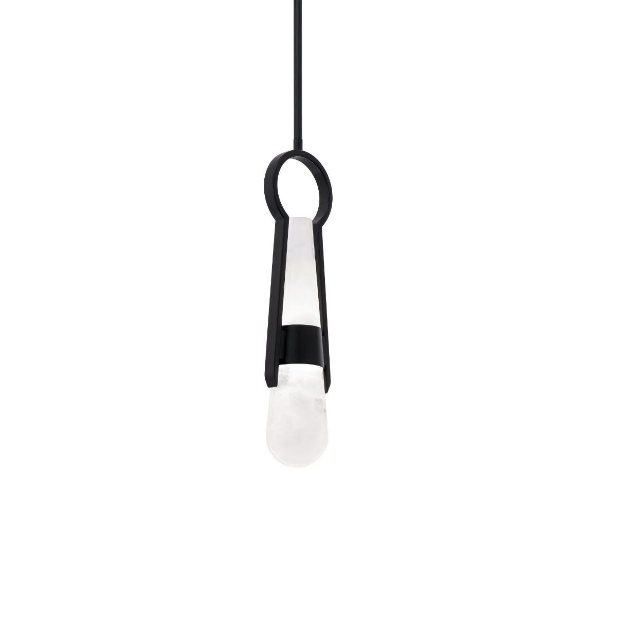 Ezra 5 in. LED Pendant Light Black finish