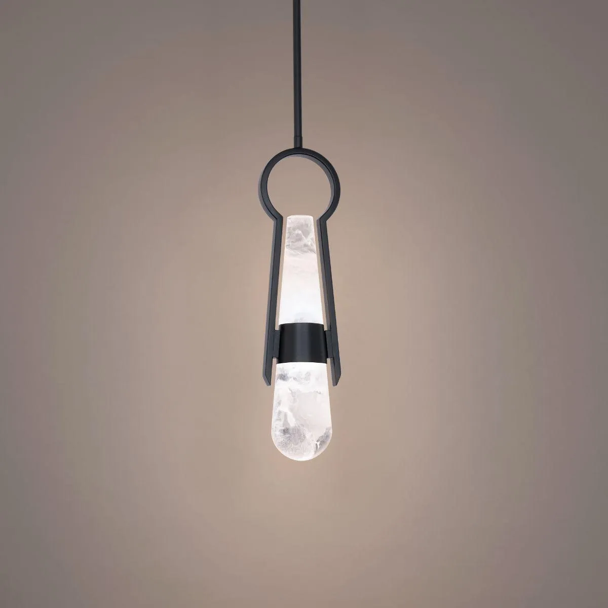 Ezra 5 in. LED Pendant Light Black finish