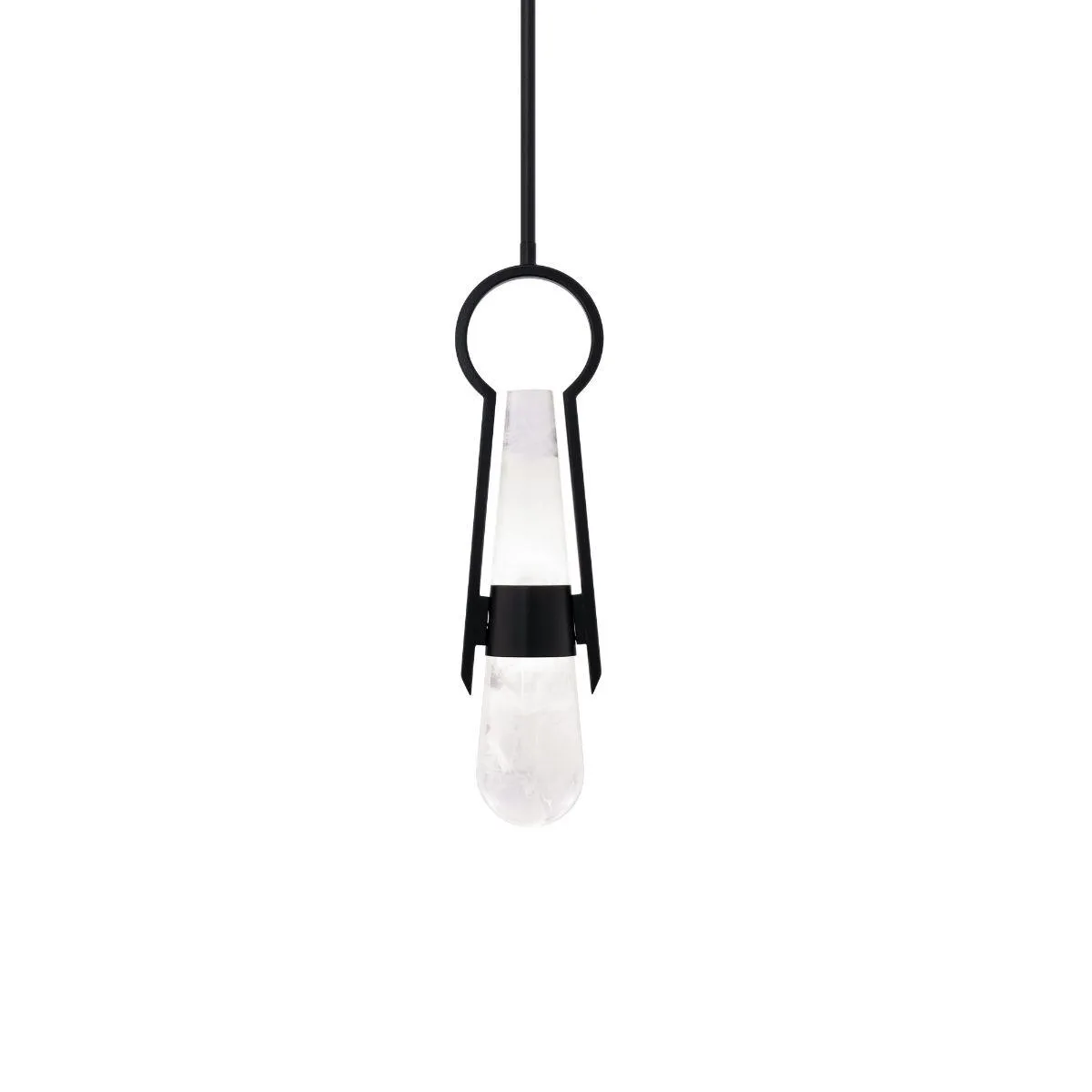 Ezra 5 in. LED Pendant Light Black finish