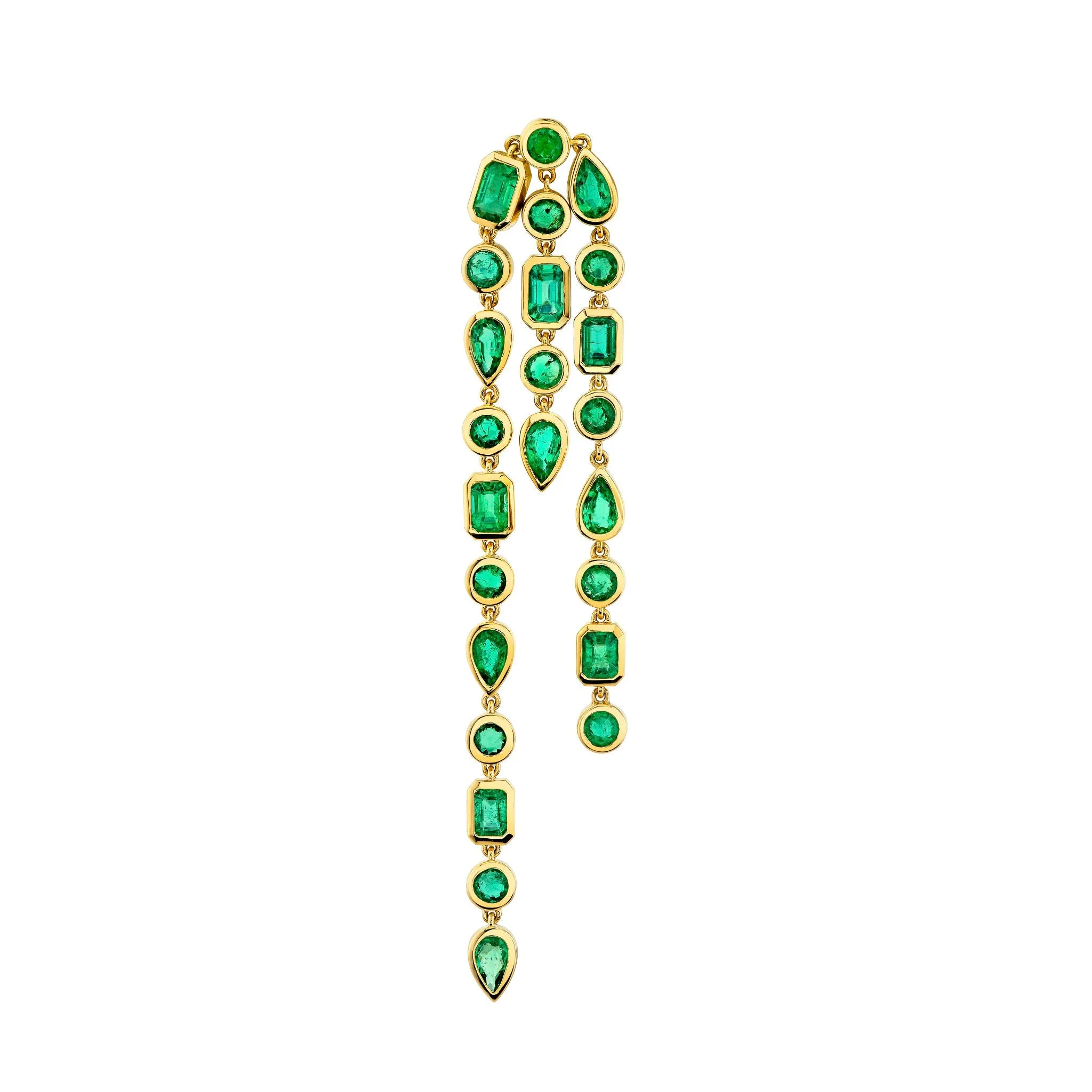 Fancy Diana Emerald Waterfall Earring | Ready to Ship