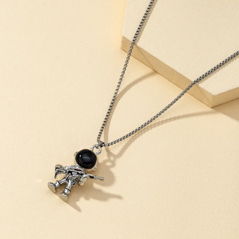 Galactic Charm Collection: Trendy Astronaut Necklaces & Stylish Chains