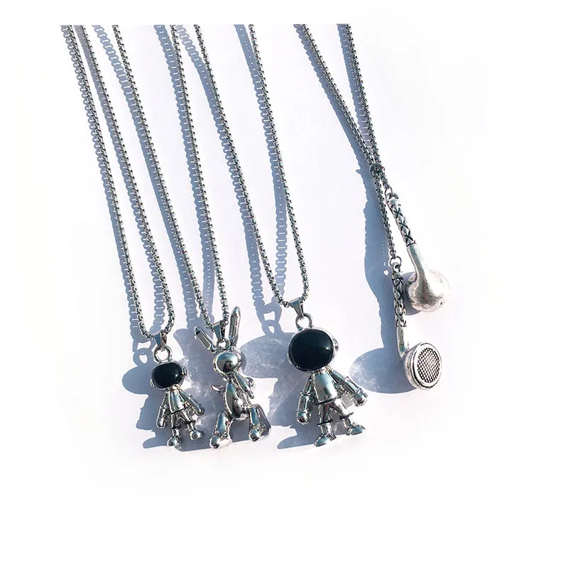 Galactic Charm Collection: Trendy Astronaut Necklaces & Stylish Chains