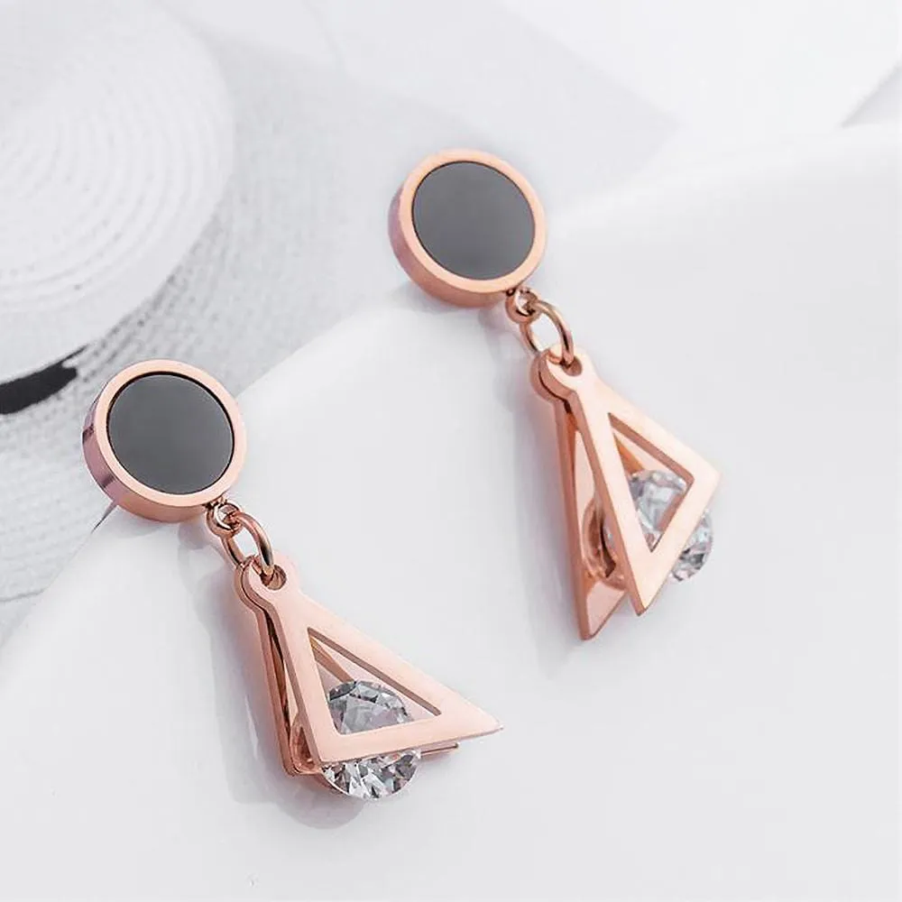 Geometric Triangle Drop Earrings