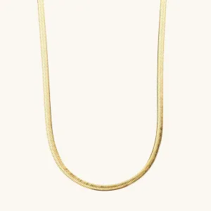 Gold Herringbone Necklaces