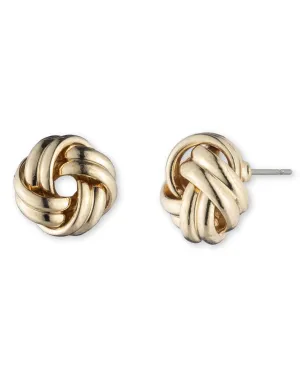 Gold Knot Stud Earrings