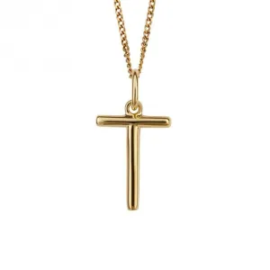 Gold Plated Initial Letter T Pendant P5146