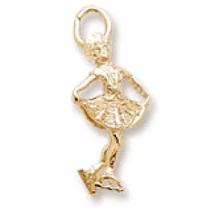 Iceskater Charm in Yellow Gold Plated