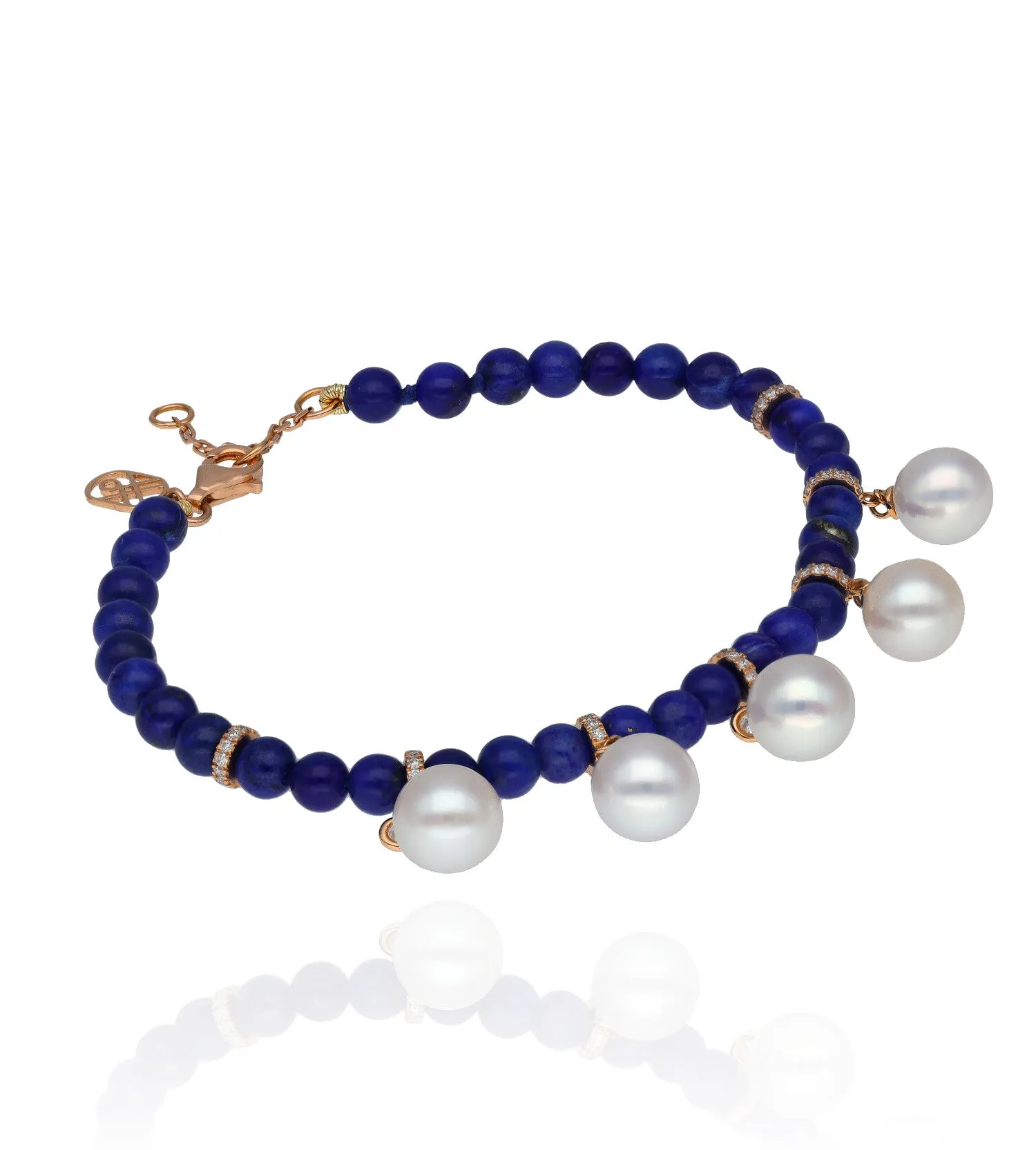 Lapis perlée bracelet