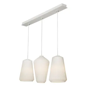 Lily 48 in. 3 Lights Pendant Light White Finish