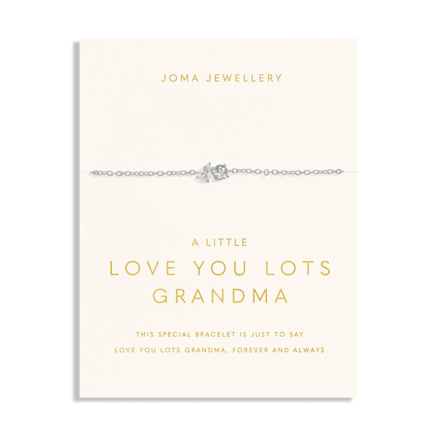 Love You Lots Love You Grandma Silver Plated Bracelet 7704