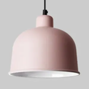 Macaron Style Aluminum Pendant Lamp - Single Head Hanging Light with Bowl Shade for Restaurants